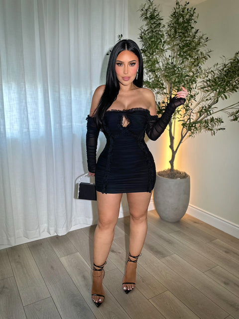 Amour Black Micro Dress