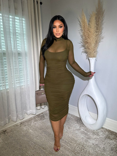 Dashing Olive Dress