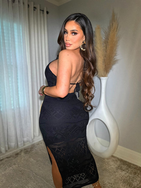 Persian Goddess Black Dress