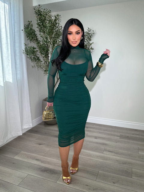 Dashing Hunter Green Dress