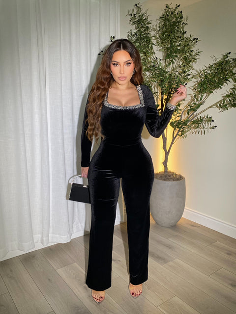 Crystal Black Jumpsuit