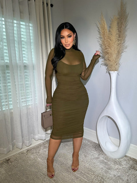 Dashing Olive Dress