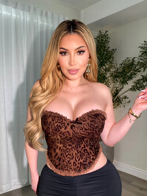 Leopard Corset Top