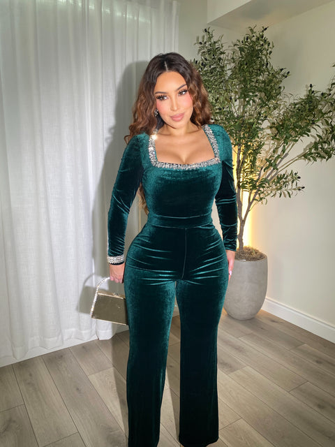 Crystal Green Jumpsuit