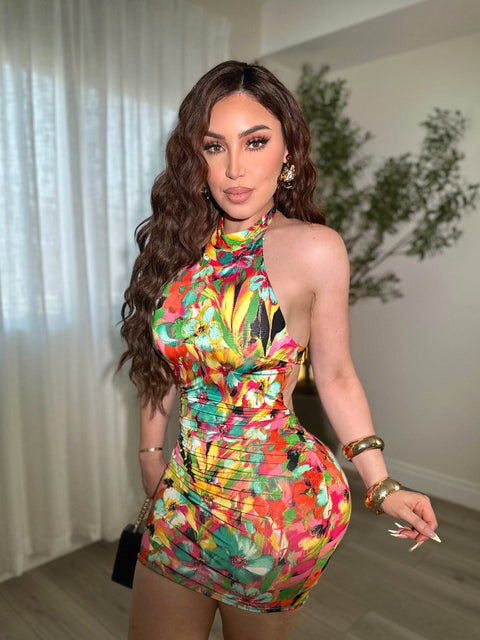 Tropical Hues Mini Dress