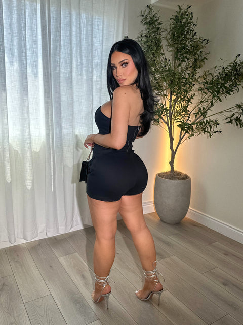 Candy Black Shorts Set