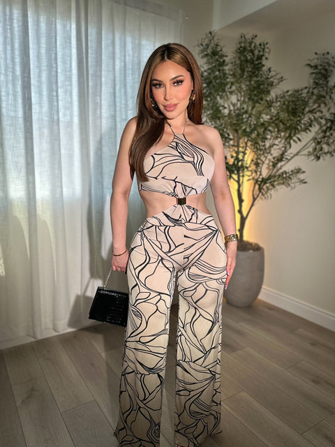 Zayla Khaki Jumpsuit