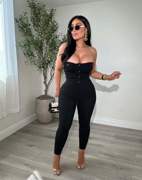 Miami Vibes Black Jumpsuit