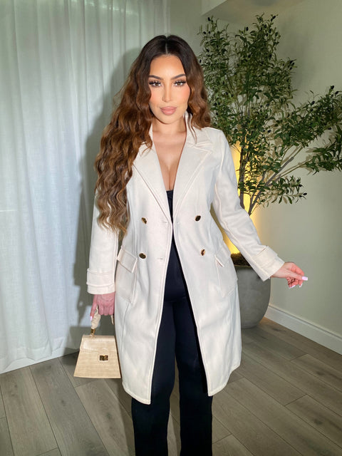 Elevate Ivory Long Coat