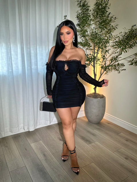 Amour Black Micro Dress