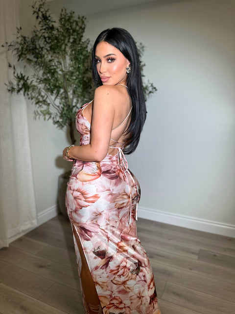 Bloom Allure Satin Maxi