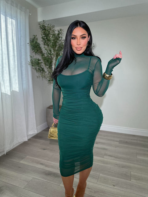Dashing Hunter Green Dress